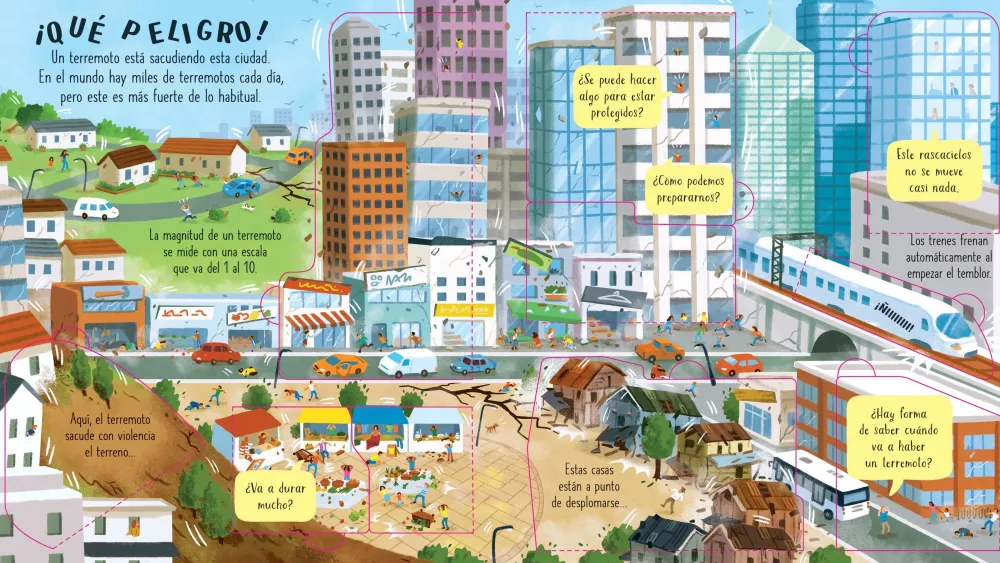 Usborne ¡Mira Debajo! Volcanes y Terremotos* Libros Con Solapas