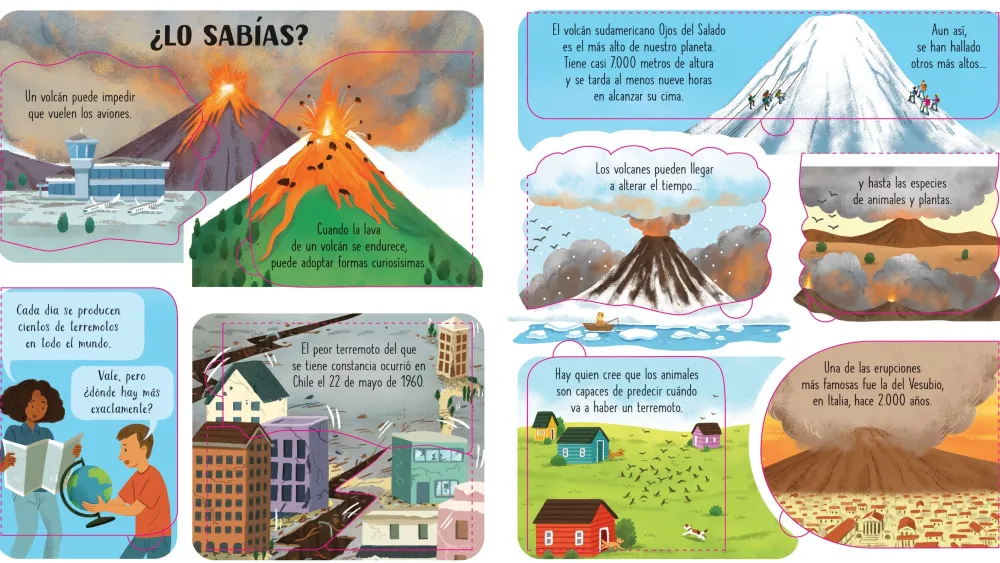 Usborne ¡Mira Debajo! Volcanes y Terremotos* Libros Con Solapas