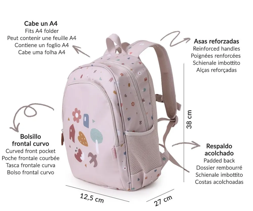 Tutete Mochila Mediana Geometric Nature* Mochilas Escolares|Mochilas Tutete