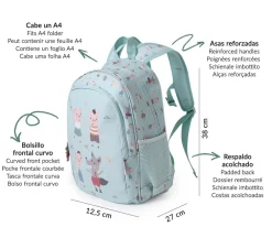 Tutete Mochila Mediana The Three Little Pigs* Mochilas Escolares|Mochilas Tutete