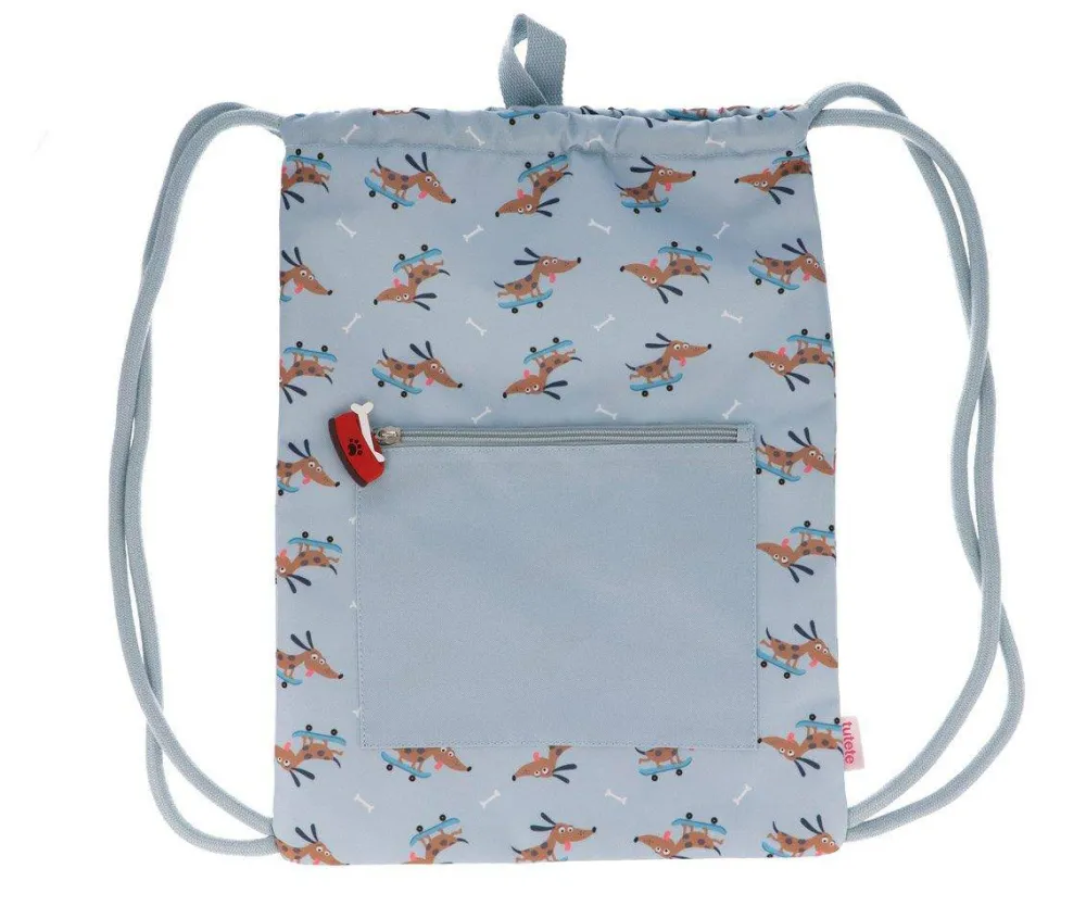 Tutete Mochila Saco Impermeable Skater Dogs* Mochilas Saco Infantil|Mochilas Tutete