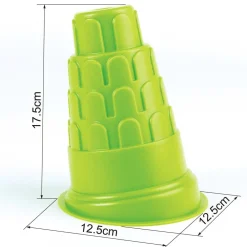 Hape Molde Torre inclinada de Pisa ·*Niños Juguetes De Playa|Juguetes De Playa
