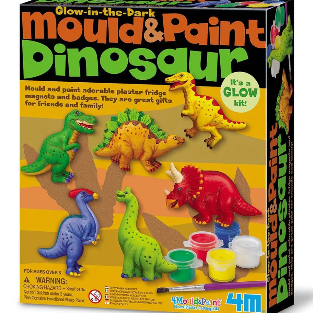 4M Moldea y Pinta Dinosaurios ·*Niños Kit De Manualidades