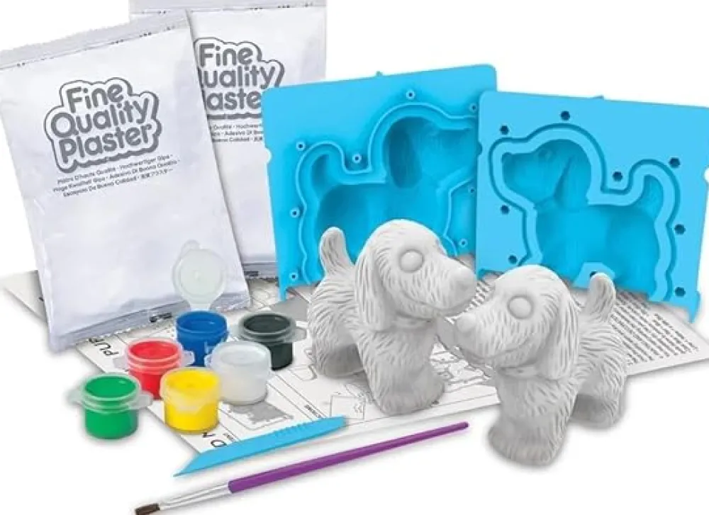 4M Moldea y Pinta Perritos 3D ·*Niños Kit De Manualidades