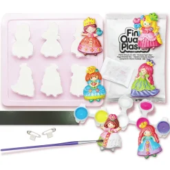 4M Moldea y Pinta Princesas brillantes ·*Niños Kit De Manualidades