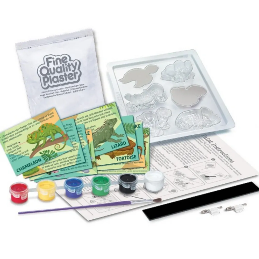 4M Moldea y Pinta Reptiles y Anfibios ·*Niños Kit De Manualidades