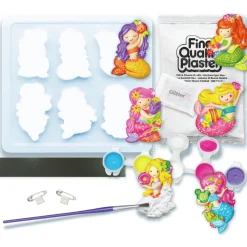 4M Moldea y Pinta Sirenas brillantes ·*Niños Kit De Manualidades