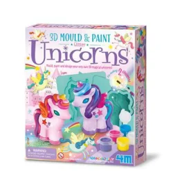 4M Moldea y Pinta Unicornios 3D ·*Niños Kit De Manualidades
