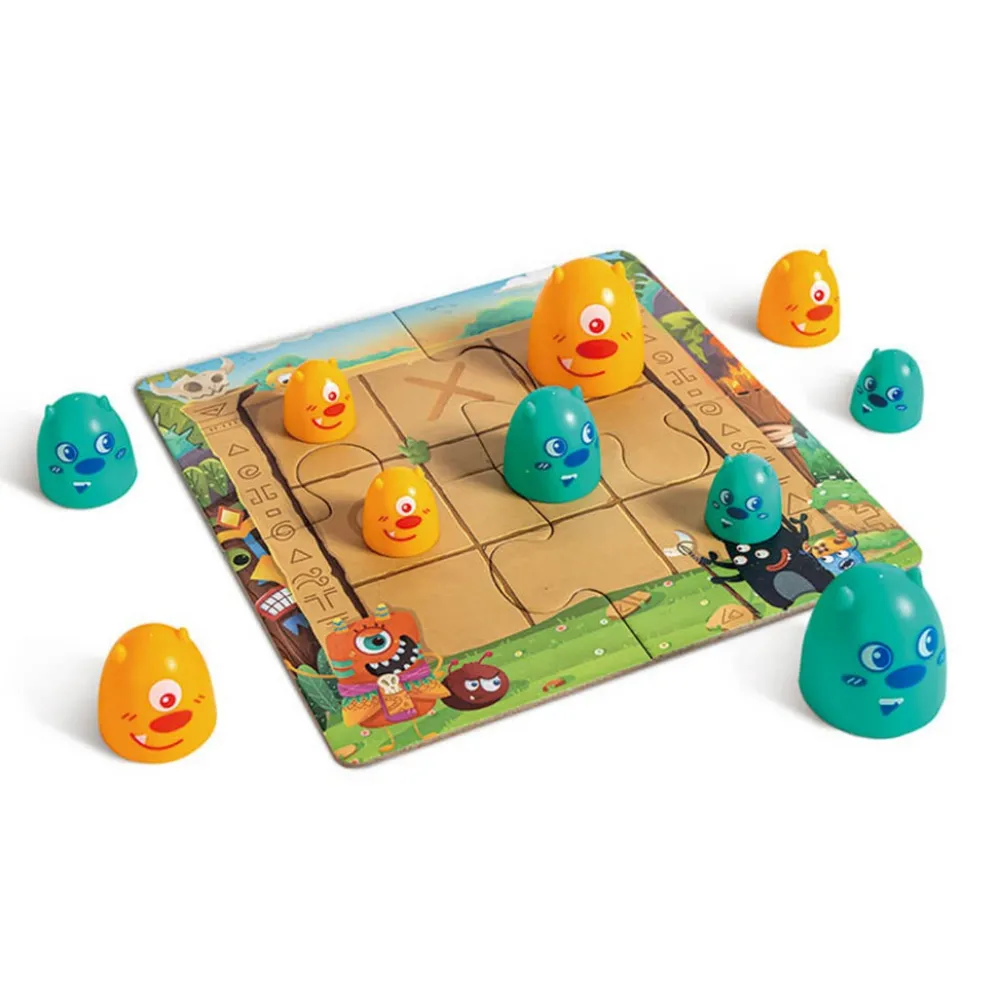 Hape Monster Tic Tac Toe ·*Niños Juegos De Mesa Competitivos|Juegos De Tablero