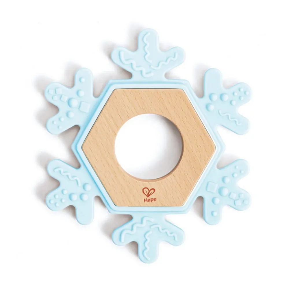 Hape Mordedor Snowflake ·*Niños Mordedores|Juguetes De Madera Para Niños