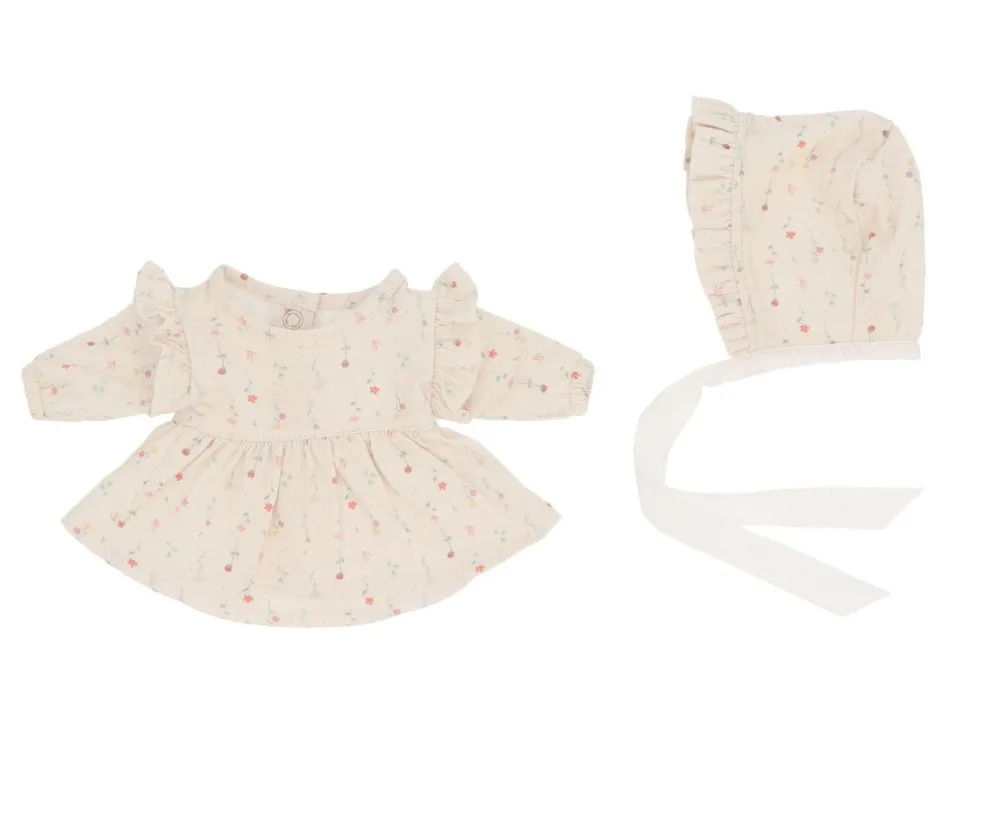Monnëka Muñeco Helena con Vestido White Flowers*Niños Muñecos Bebés