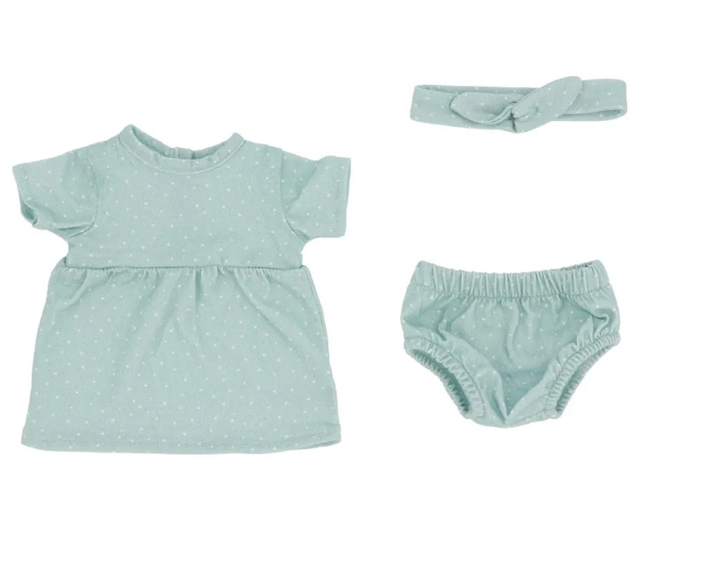 Monnëka Muñeco Helena con Vestido Sage Dots*Niños Muñecos Bebés