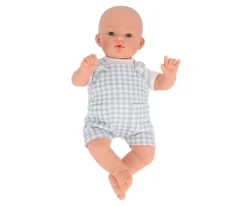 Monnëka Muñeco Mateo con Peto Vichy Azul*Niños Muñecos Bebés