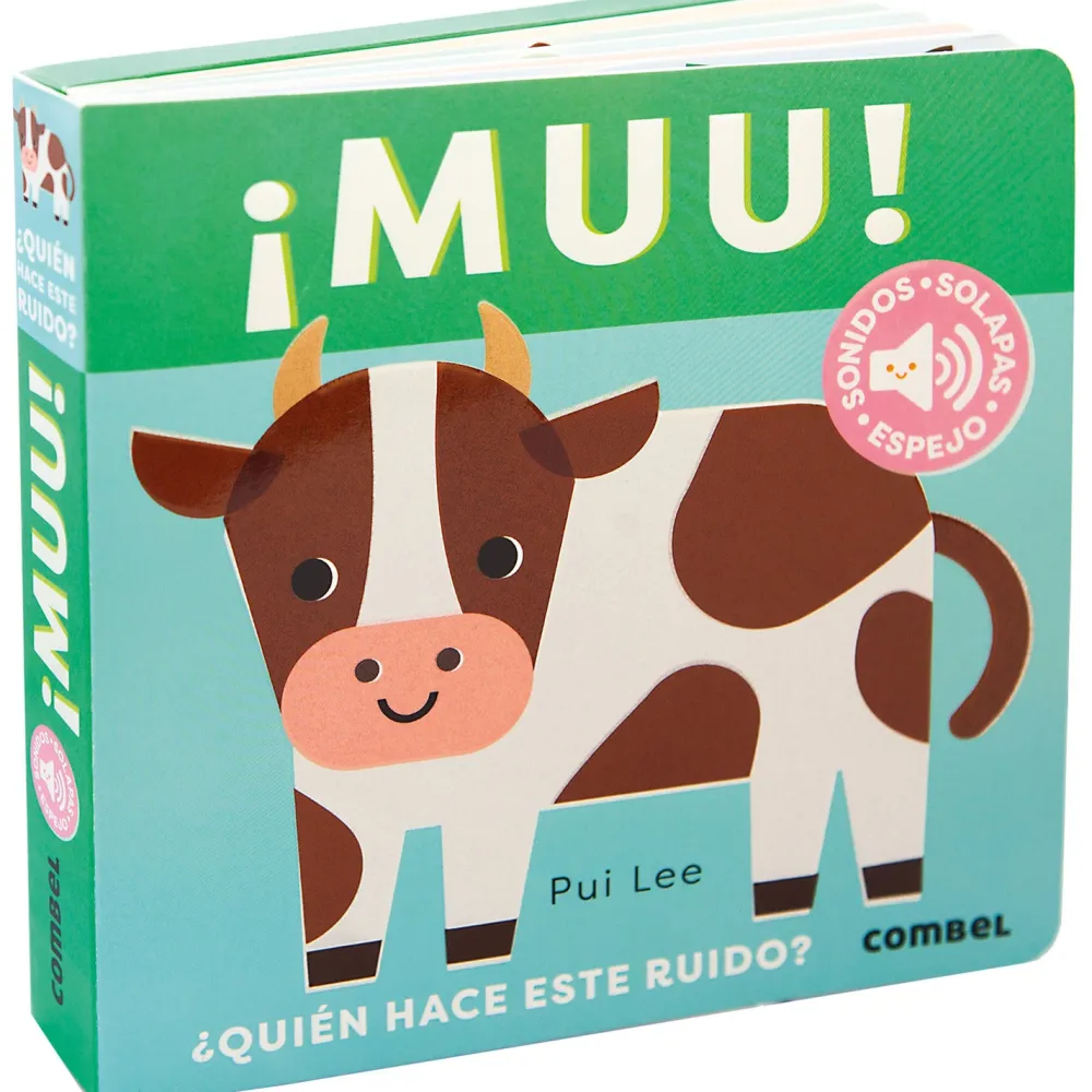 Combel ¡Muu! ¿Quién hace este ruido?*Niños Libros Musicales Y Con Sonido|Libros Manipulativos