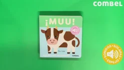 Combel ¡Muu! ¿Quién hace este ruido?*Niños Libros Musicales Y Con Sonido|Libros Manipulativos
