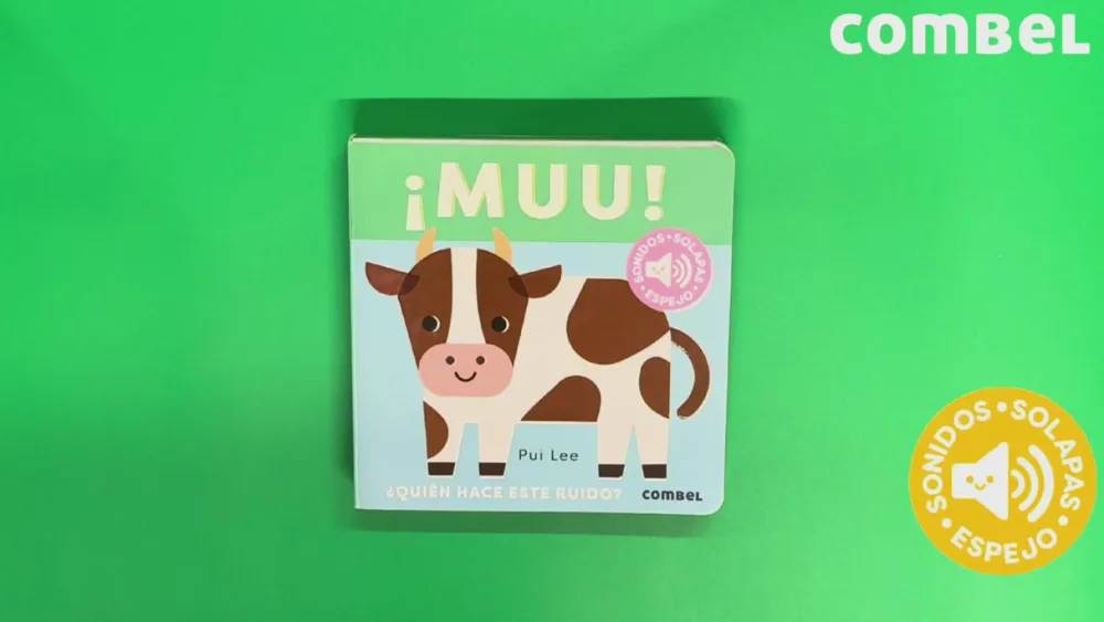 Combel ¡Muu! ¿Quién hace este ruido?*Niños Libros Musicales Y Con Sonido|Libros Manipulativos