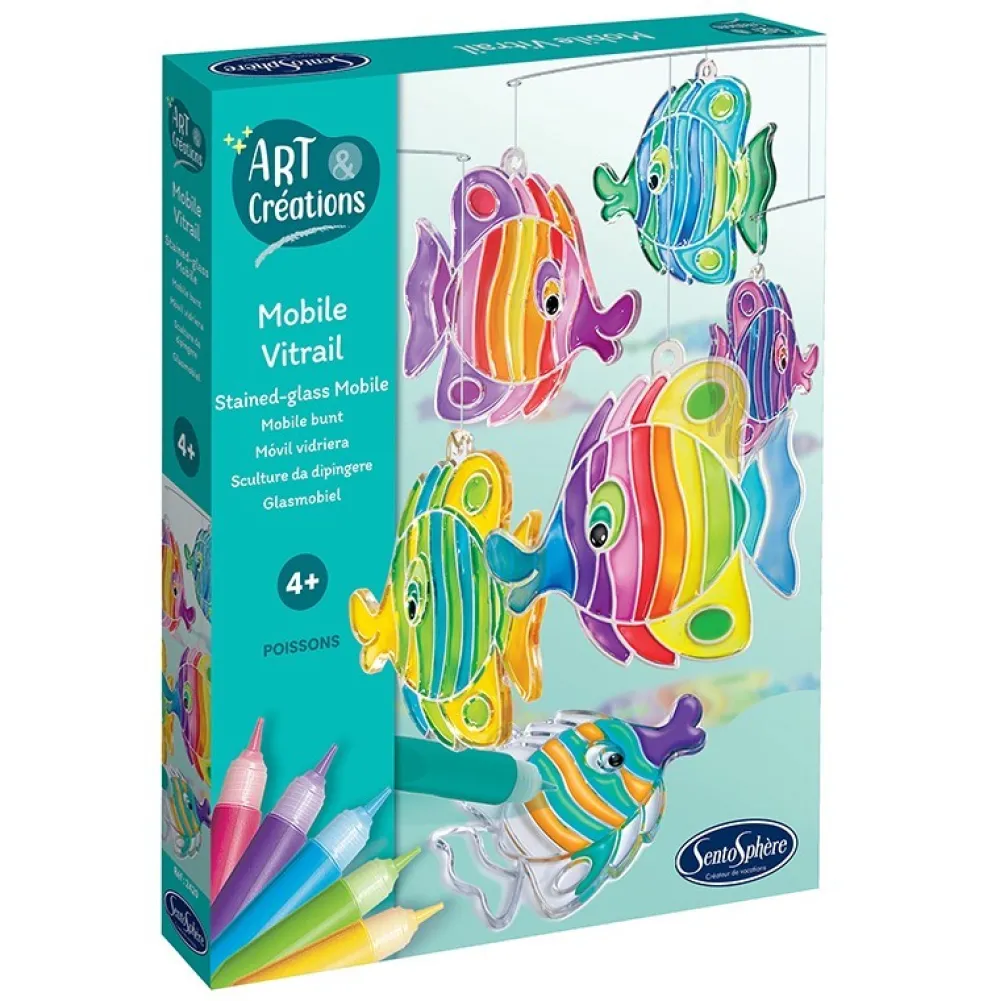 Sentosphère Móvil Vitrail Peces · Sentosphere*Niños Kits Manualidades Navidad|Kit De Manualidades