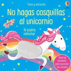 Usborne No hagas cosquillas al unicornio*Niños Libros Musicales Y Con Sonido|Libros De Texturas Para Bebés