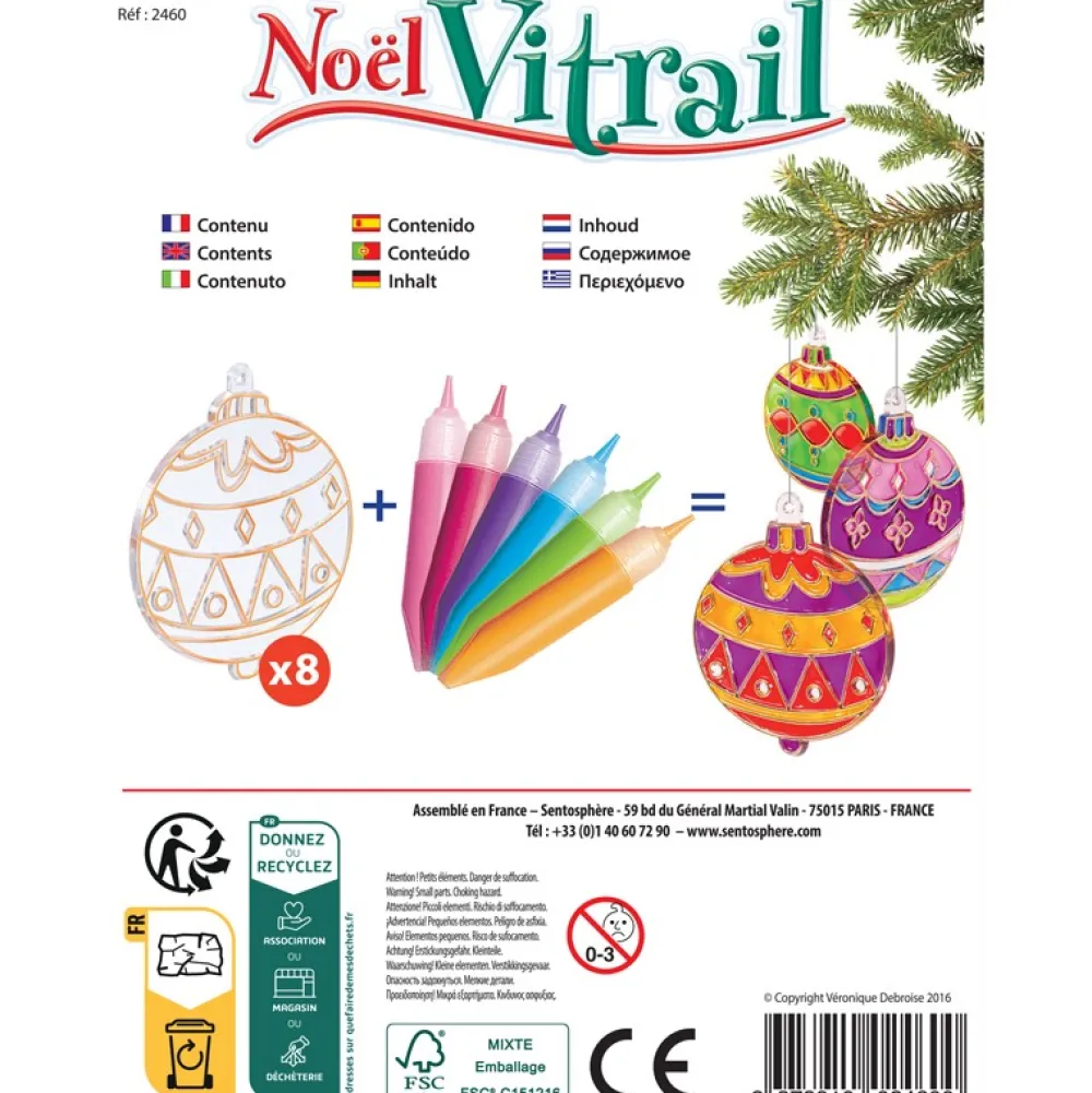 Sentosphère Noël Vitrail*Niños Kits Manualidades Navidad|Kit De Manualidades