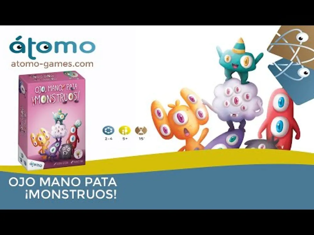 Átomo Games Ojo, Mano, Pata, Monstruo · Átomo*Niños Átomo Games|Juegos De Mesa De Viaje