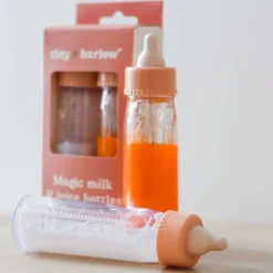 Tiny Harlow Pack 2 Biberones mágicos de leche y zumo ·*Niños Accesorios Para Muñecas Bebé|Muñecos Bebés