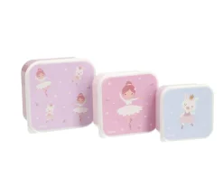 Tutete Pack 3 Cajas Almuerzo Ballet* Cajas De Almuerzo Infantil·Sin Compartimentos