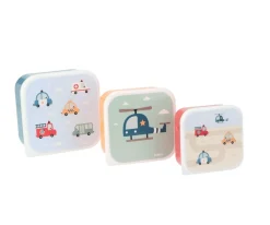 Tutete Pack 3 Cajas Almuerzo City Cars* Cajas De Almuerzo Infantil·Sin Compartimentos