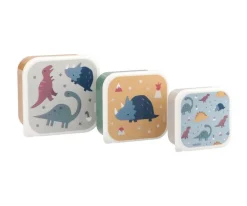 Tutete Pack 3 Cajas Almuerzo Dinos World* Cajas De Almuerzo Infantil·Sin Compartimentos