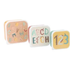 Tutete Pack 3 Cajas Almuerzo Funny Letters* Cajas De Almuerzo Infantil·Sin Compartimentos