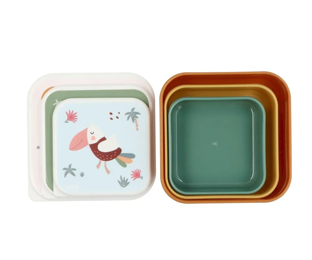 Tutete Pack 3 Cajas Almuerzo Savannah* Cajas De Almuerzo Infantil·Sin Compartimentos
