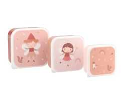Tutete Pack 3 Cajas Almuerzo Wild Fairies* Cajas De Almuerzo Infantil·Sin Compartimentos