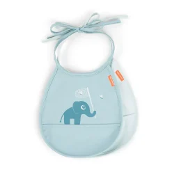 Done by Deer Pack de 2 baberos mini con bolsillo Elphee Blue ·* Baberos·Baberos Plastificados|Baberos Plastificados