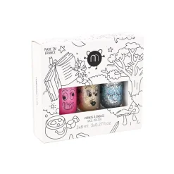 Nailmatic Pack de 3 Esmaltes de Uñas Aurora Luna ·*Niños Pintauñas Para Niñas Y Niños|Disfraces Infantiles