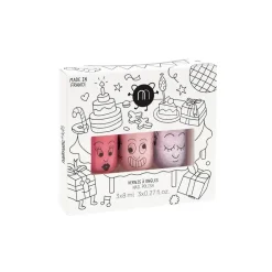 Nailmatic Pack de 3 Esmaltes de Uñas Party ·*Niños Pintauñas Para Niñas Y Niños|Disfraces Infantiles
