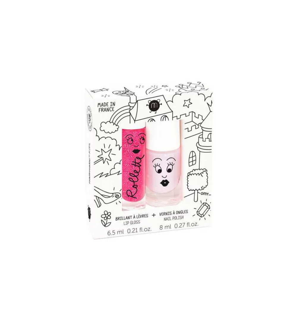 Nailmatic Pack Esmalte de Uñas y Brillo Labial Polly ·*Niños Disfraces Infantiles