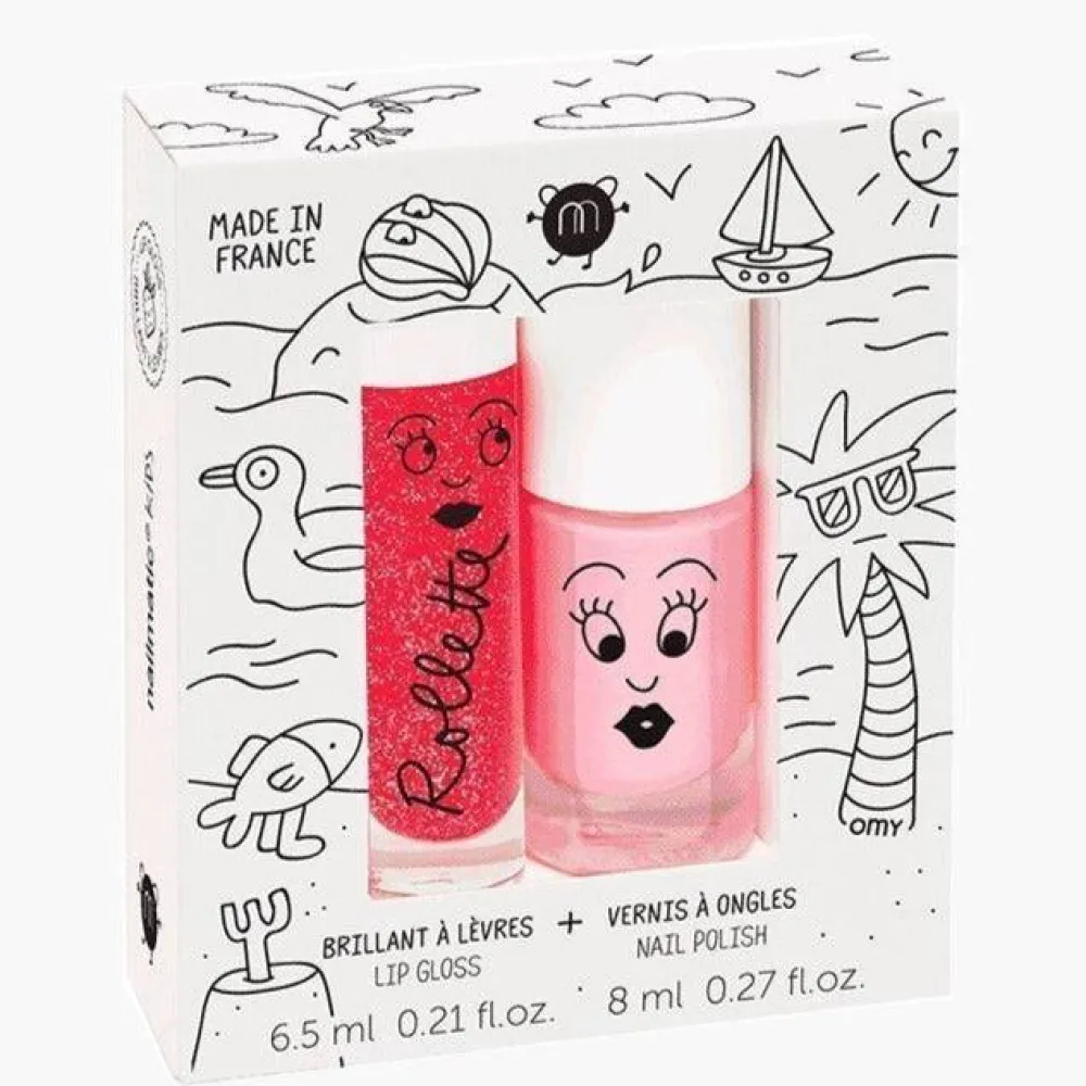 Nailmatic Pack Esmalte de Uñas y Brillo Labial Holidays ·*Niños Disfraces Infantiles