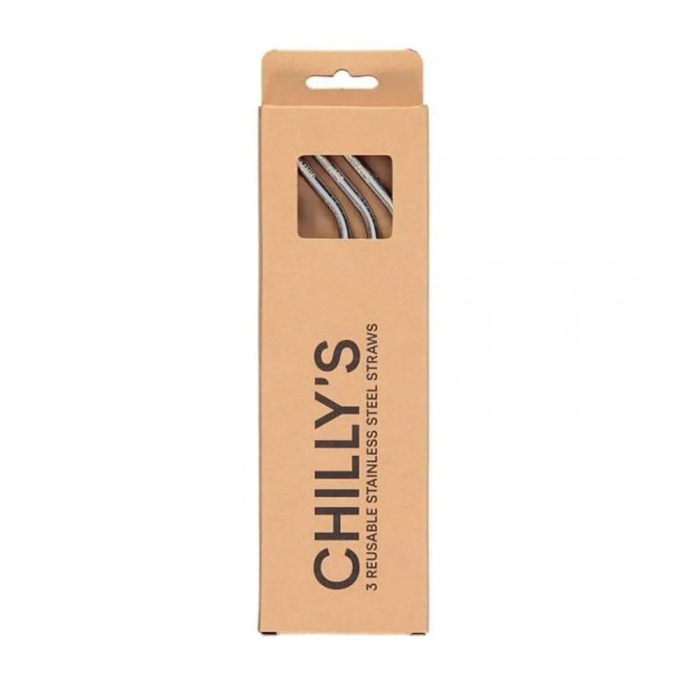 Chilly's Pajitas reutilizables acero inox. 3 u.+ varilla de limpieza ·* Botellas De Agua Termo|Botellas De Agua Para El Cole·Botellas Termo