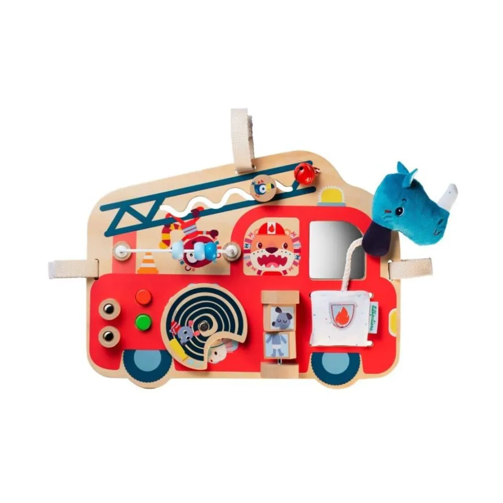 Lilliputiens Panel de actividades camión de bomberos*Niños Juguetes Waldorf|Juguetes Montessori