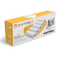 Kidywolf Papel térmico adhesivo para Kidyprint (5 rollos) ·*Niños Cámaras Infantiles