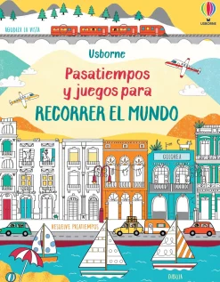 Usborne Pasatiempos y juegos para recorrerse el mundo*Niños Libros Pasatiempos Para Niños Y Niñas