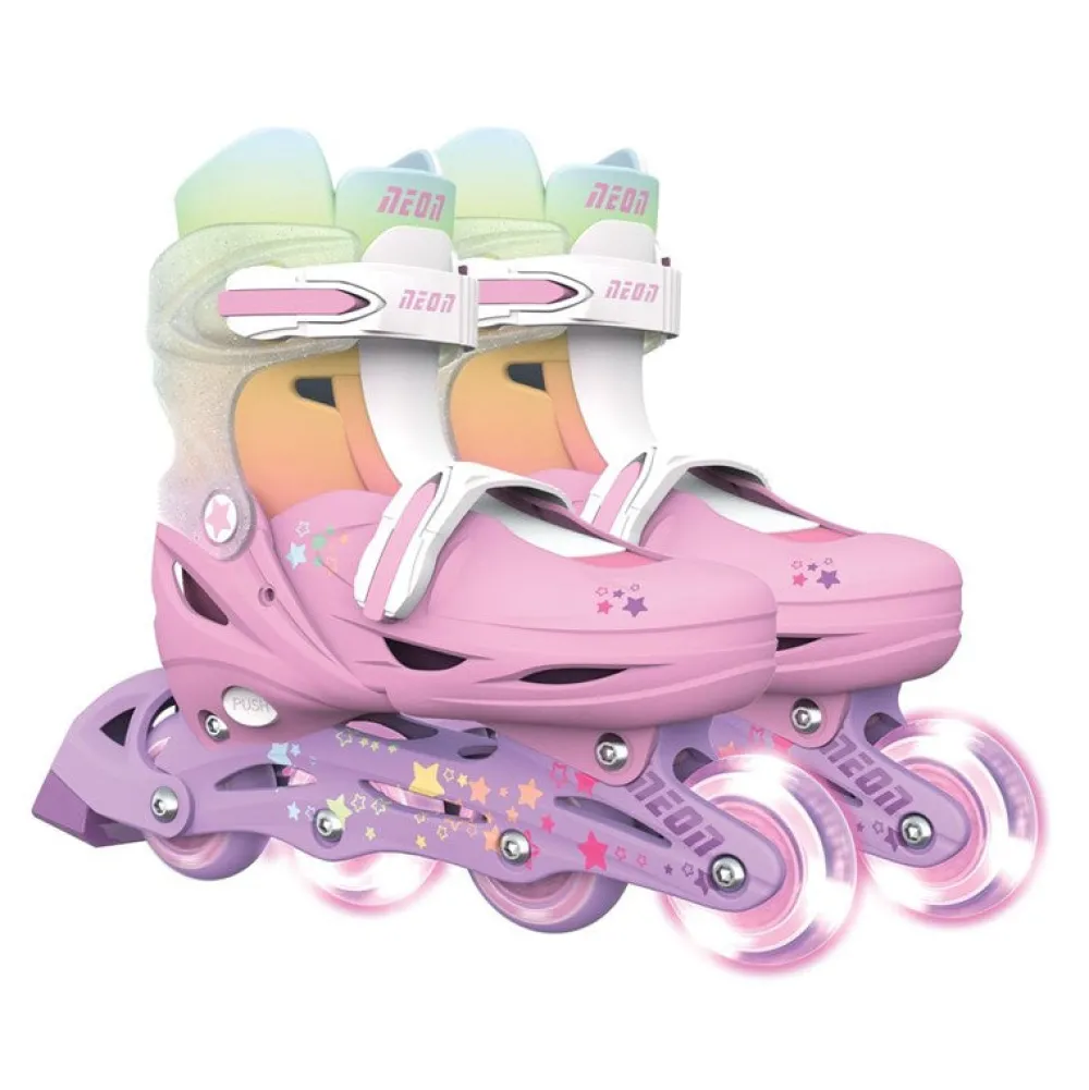 Yvolution Patines Combo Neon Rainbow ·*Niños Patinetes Infantiles|Patines Para Niñas Y Niños