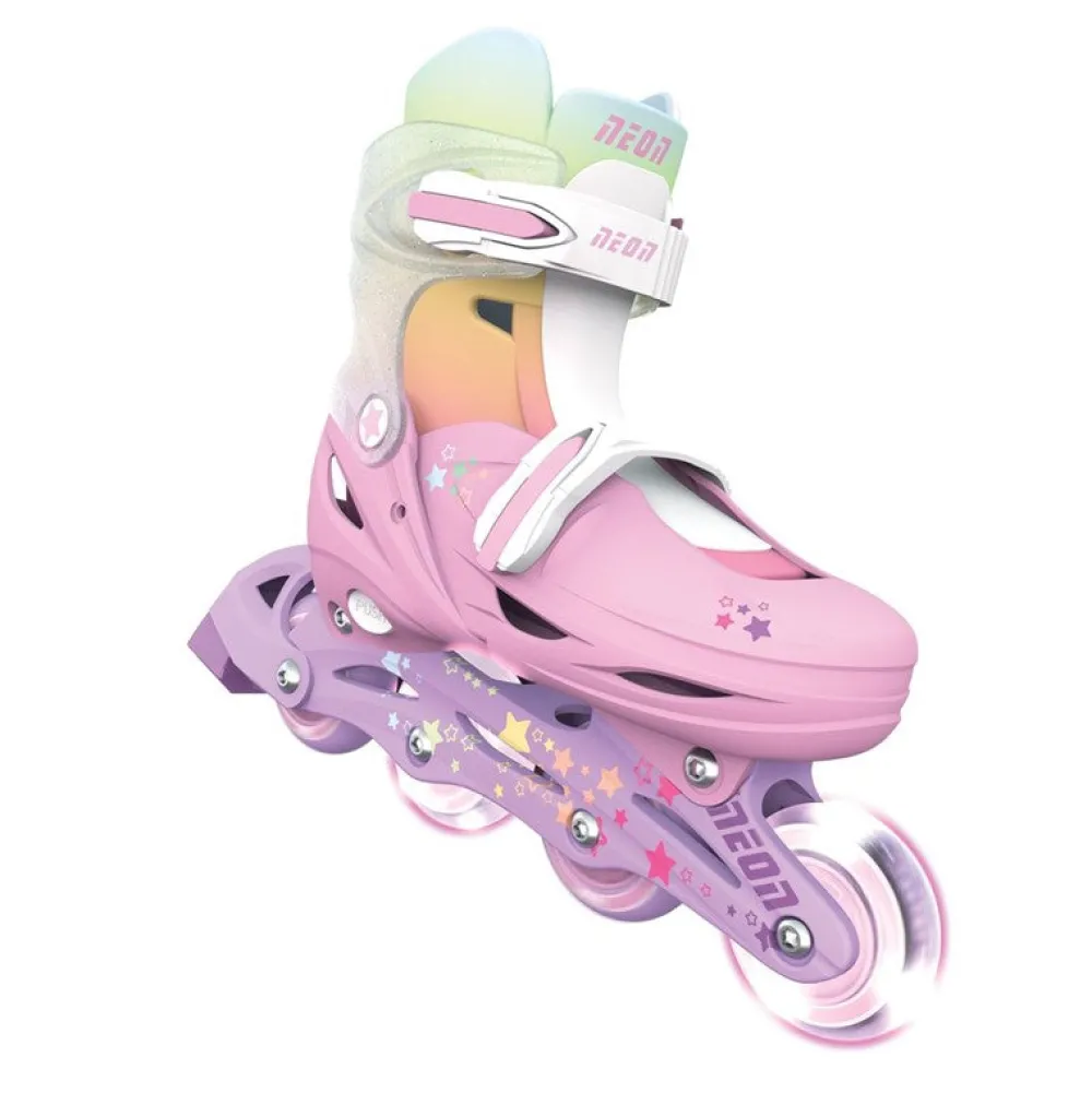 Yvolution Patines Combo Neon Rainbow ·*Niños Patinetes Infantiles|Patines Para Niñas Y Niños