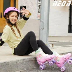 Yvolution Patines Combo Neon Rainbow ·*Niños Patinetes Infantiles|Patines Para Niñas Y Niños