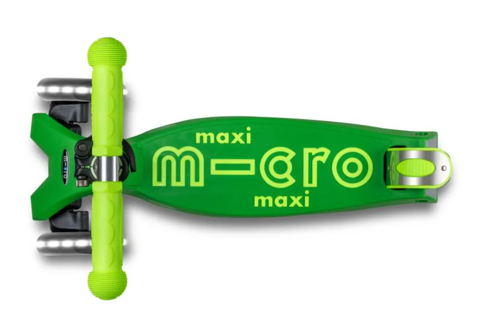 Micro Patinete Maxi Deluxe Plegable Neón LED · Verde/Amarillo*Niños Patinetes De 3 Ruedas Infantiles|Patinetes Infantiles