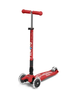 Micro Patinete Maxi Deluxe Plegable LED · Rojo*Niños Patinetes De 3 Ruedas Infantiles|Patinetes Infantiles