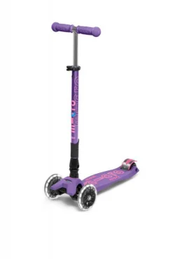 Micro Patinete Maxi Deluxe Plegable Led · Lila*Niños Patinetes De 3 Ruedas Infantiles|Patinetes Infantiles