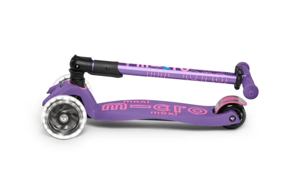 Micro Patinete Maxi Deluxe Plegable Led · Lila*Niños Patinetes De 3 Ruedas Infantiles|Patinetes Infantiles