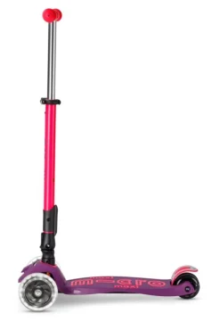 Micro Patinete Maxi Deluxe Plegable Neón LED · Lila/Rosa*Niños Patinetes De 3 Ruedas Infantiles|Patinetes Infantiles