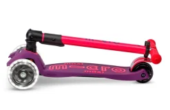 Micro Patinete Maxi Deluxe Plegable Neón LED · Lila/Rosa*Niños Patinetes De 3 Ruedas Infantiles|Patinetes Infantiles