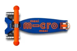 Micro Patinete Maxi Deluxe Plegable Neón LED · Azul/Naranja*Niños Patinetes De 3 Ruedas Infantiles|Patinetes Infantiles